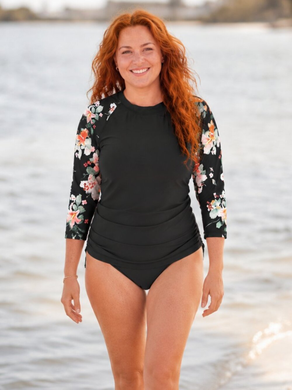 ✨ 2 fo $30 | Ripzone Floral Sleeve Rash Guard Swim Top | Long Sleeve Bathing Top